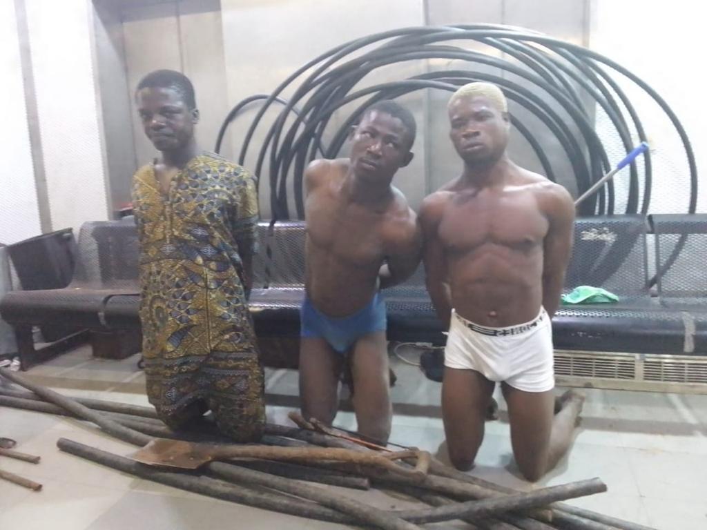 3 suspected cable thieves arrested in Lagos