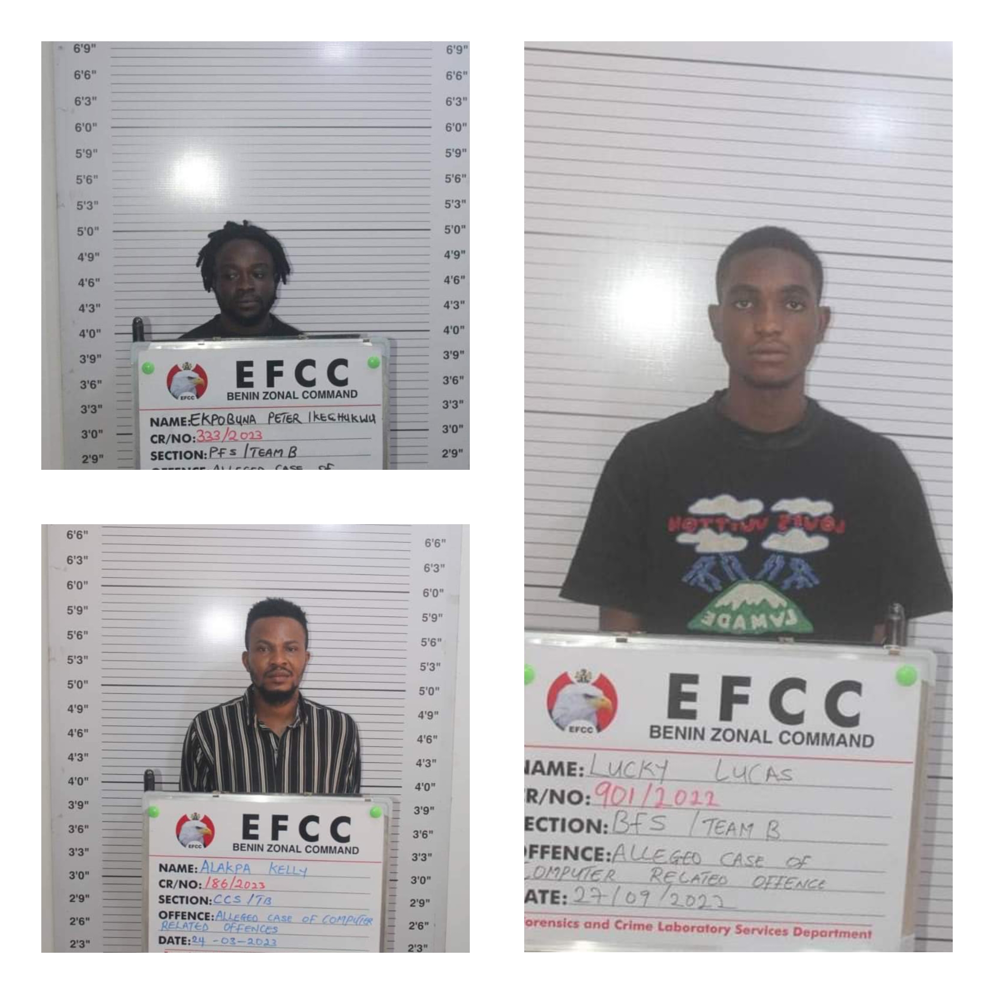 Court sends 3 people to prison for internet scam in Benin city