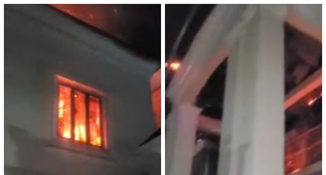 JUST-IN: Five Rooms Destroyed As Fire Guts Ikeja Duplex