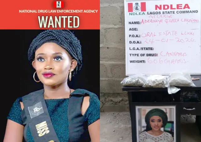 NDLEA Declares Ex-beauty Queen, Aderinoye Wanted Over Drug Dealing