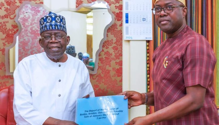 Bodija Explosion: Makinde Presents Report To Tinubu