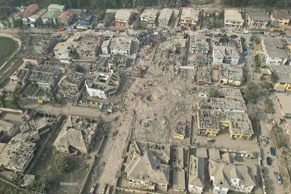 Tragic Ibadan Explosion: Emergency Operation Centre Recovers Body Parts Amidst Rubble