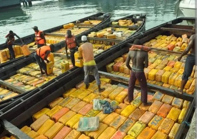 Navy Intercepts Vessel With 800 Jerrycans Of Petrol In Lagos Waters