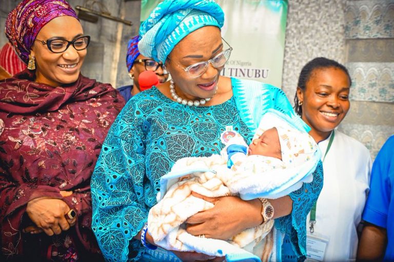 President’s Wife Welcomes Abuja’s First Baby Of The Year