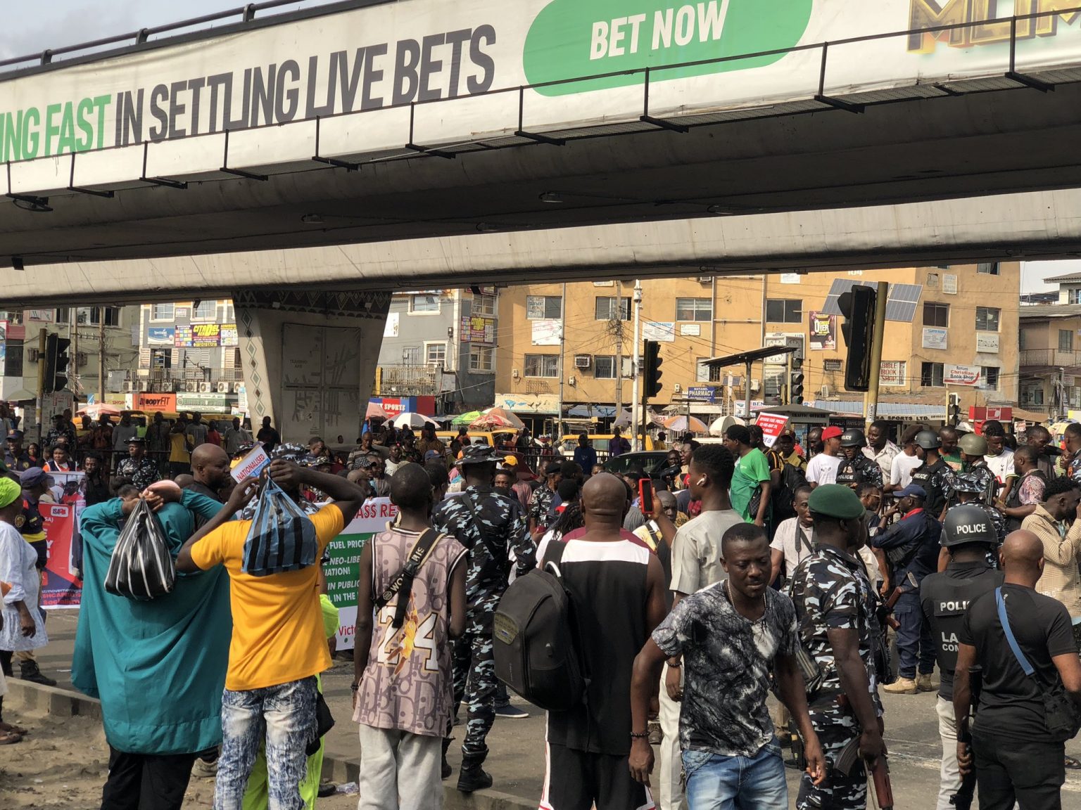 JUST-IN: Protesters Hit Lagos Streets Despite Police Warning