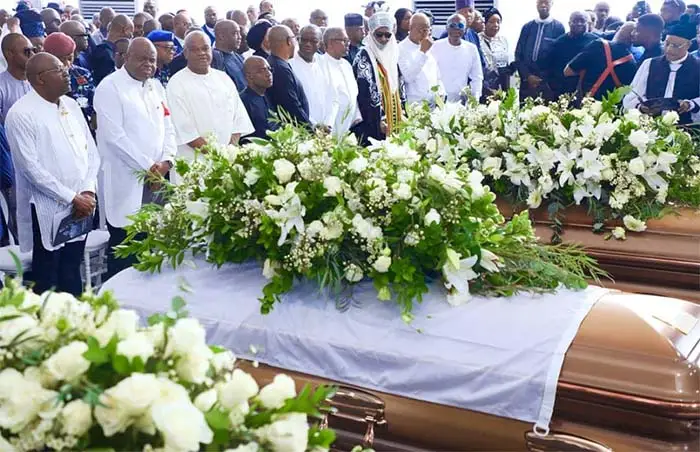 Herbert Wigwe: Emotions As Governors, Akpabio, Dangote, Peter Obi, Sanusi, Others Attend Funeral