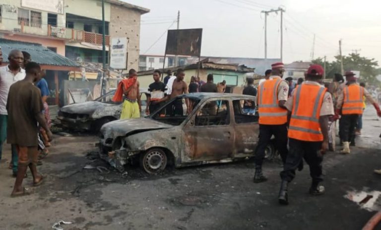 One Dead, Five Vehicles Damaged In Gas Tanker Explosion In Ogun