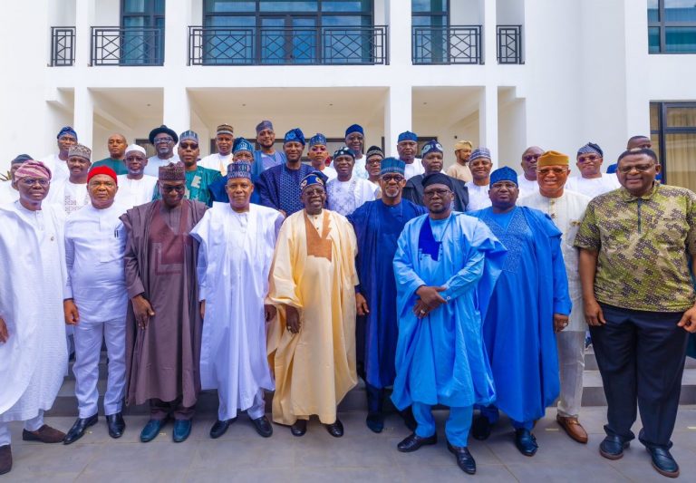 Tinubu Hosts Governors, NASS Members Others In Lagos Residence, Says Economy’ll Roll Back To Glory In Few Months