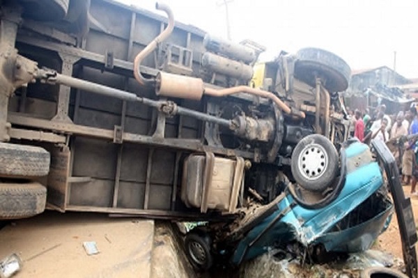 BREAKING: Trailer Crushes Many To Death At Police Checkpoint In Abia